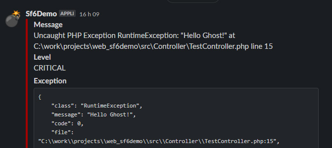 Slack error