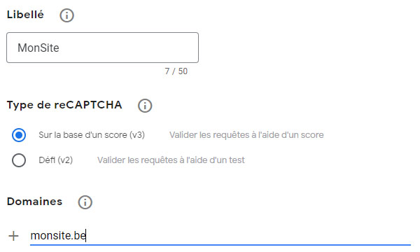 Ajout du site