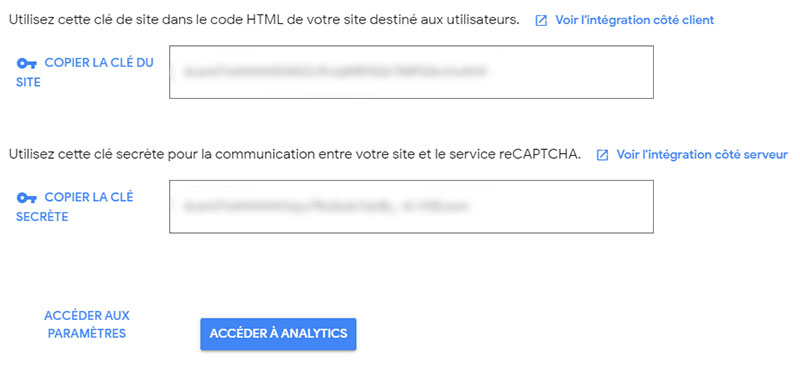 Les clés privée et publique